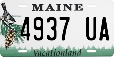 ME license plate 4937UA
