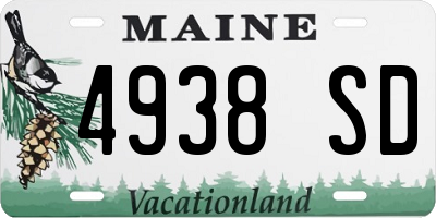 ME license plate 4938SD