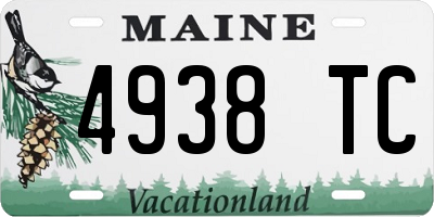 ME license plate 4938TC