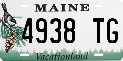 ME license plate 4938TG