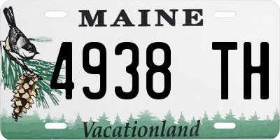 ME license plate 4938TH