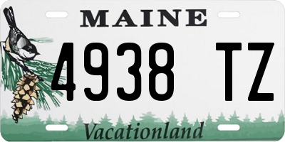 ME license plate 4938TZ