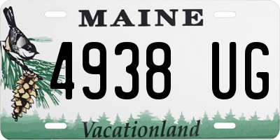 ME license plate 4938UG