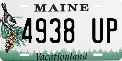 ME license plate 4938UP