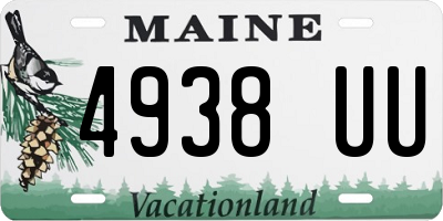 ME license plate 4938UU