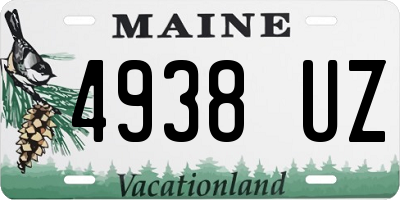 ME license plate 4938UZ