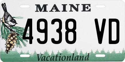 ME license plate 4938VD