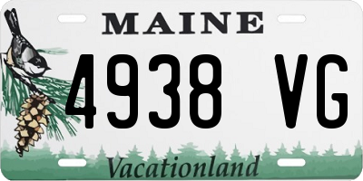 ME license plate 4938VG