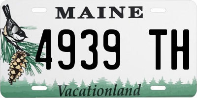 ME license plate 4939TH