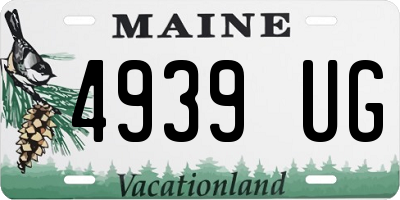 ME license plate 4939UG
