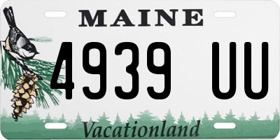 ME license plate 4939UU