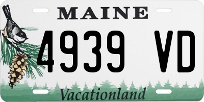 ME license plate 4939VD