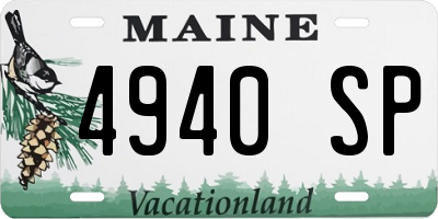 ME license plate 4940SP