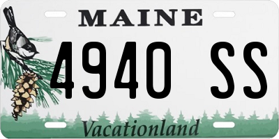 ME license plate 4940SS