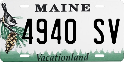 ME license plate 4940SV