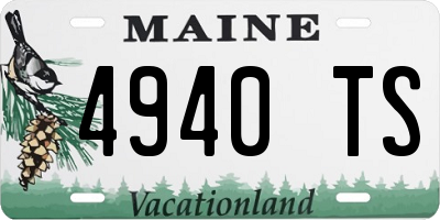 ME license plate 4940TS