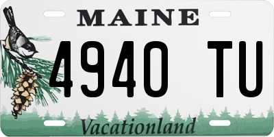 ME license plate 4940TU