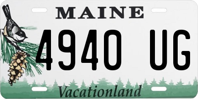 ME license plate 4940UG