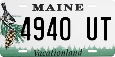 ME license plate 4940UT