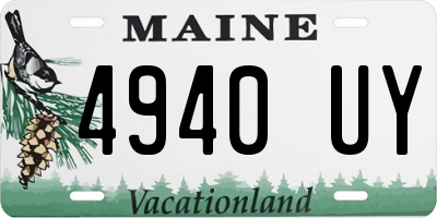 ME license plate 4940UY