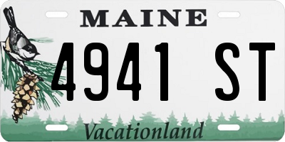 ME license plate 4941ST