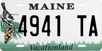 ME license plate 4941TA