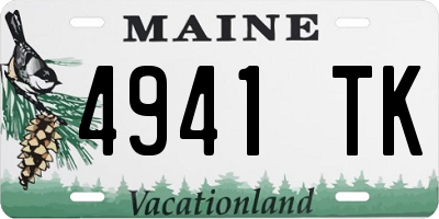 ME license plate 4941TK