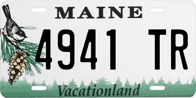 ME license plate 4941TR
