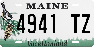 ME license plate 4941TZ
