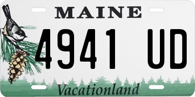 ME license plate 4941UD
