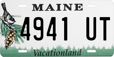 ME license plate 4941UT