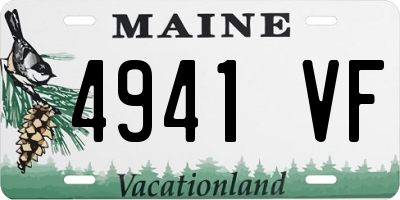 ME license plate 4941VF