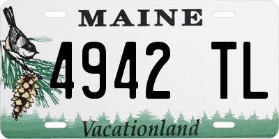 ME license plate 4942TL