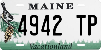 ME license plate 4942TP