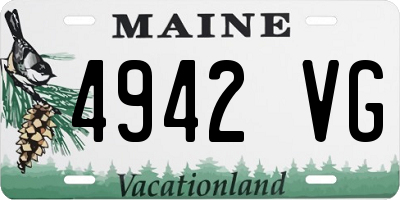 ME license plate 4942VG