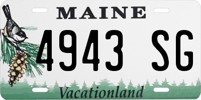 ME license plate 4943SG