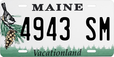 ME license plate 4943SM