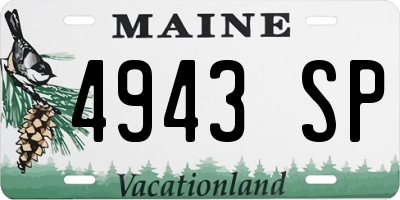 ME license plate 4943SP