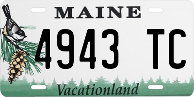 ME license plate 4943TC