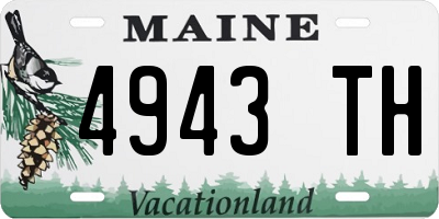 ME license plate 4943TH