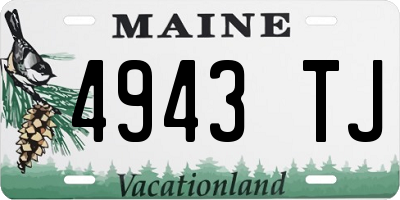 ME license plate 4943TJ