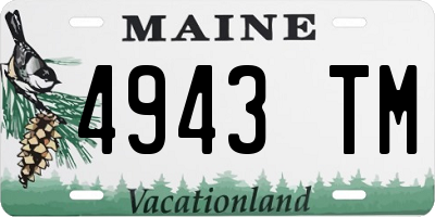 ME license plate 4943TM