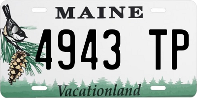 ME license plate 4943TP
