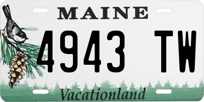 ME license plate 4943TW