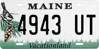 ME license plate 4943UT