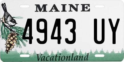 ME license plate 4943UY