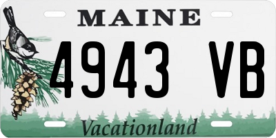 ME license plate 4943VB