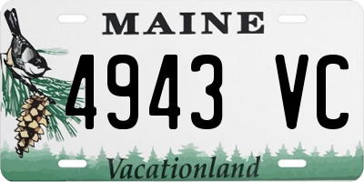 ME license plate 4943VC