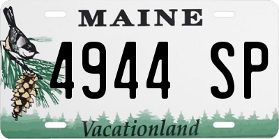 ME license plate 4944SP