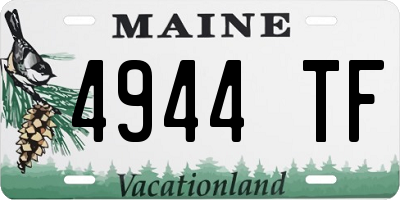 ME license plate 4944TF